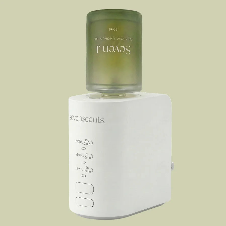 The Spirit diffuser with a Seven.1 bottle inserted